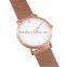 White Dial Color Strap Changing Watches Rose Gold Band Watch