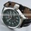 MR025 Brand New Green face Design mens man analog army military sport leatcher watch