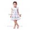 2016 hot sale boutique little mermaid pattern dress cap sleeves girl dress baby pearl dress