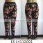 Ladies viscose printed fashion high waist pants