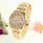 Luury fashion female digital Rome diamond alloy quartz analog watch