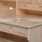 China good quality solid pine wood natural wood color study table with bokshelf for children#SP-T009S