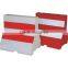 Highly visible traffic safety plastic road barrier