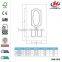 JHK-003 Classical Design 8mm Depth Groove Rose White Primer Wooden Door