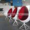 living room leisure colorful fiberglass oval eye ball chair