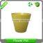 Biodegradable Colorful Mini Zinc plant Pots Bamboo fibre Flower Pots with Drainage Holes