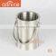 Good quality double wall stainless steel ice bucket/portable tiny waist ice bucket with tong&rack&lid/ beer ice bucket