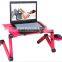 360 Degree Adjustable Portable folding laptop table stand smart lapdesk vented stand bed sofa tray With mouse pad