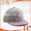 2016 top quality blank wool fabric 6 panel snapback hat
