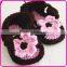 beautiful shoes of girls hand knit baby shoes with crochet flower