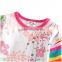 (F3395) white 2-6Y NOVA novelty design with ballon pattern and fashion stripe sleeves baby girls t shirts wholesale clothing