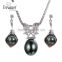 Body jewelry AAA shell beads pendant copper chain necklace and earring jewellry set for women
