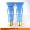 colored cosmetic tubes with a pearly surface for facial cream