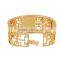 Gold wide totem bracelet with opal alloy bracelets
