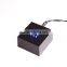 Cube black plastic LED light base with power adaptor for crystals