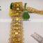sewing glitter flower beaded golden sequin lace trimming
