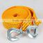 4T 4M Single ply polyester webbing tow strap with towing hook for car