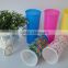 Colorful 16OZ Single Wall Plastic Drinking Cup With Lid