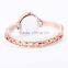 fashion lady alloy and ceramic bracelet watch women classic bangle wrist watch custom logo