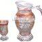 glass drinking water set with decal