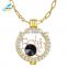 2016 crystal fashion necklace interchangeable coin pendant letter necklace jewelry