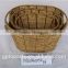 Old Vintage Large Woven Wood Wicker Laundry Basket/ Handles
