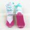 Wholesale long lovely baby socks with beautiful bowknot made of cotton soft and breathable