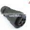 5 pin front panel mount waterproof cable connector