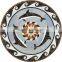 Aquatic center hall decoration dolphins marble pattern