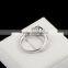 New Coming Elegant Amythest White Gold Ring Round Stone Prong Setting Finger Ring For Women