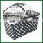 Portable double handle folding picnic basket