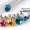Fashion flash diamond colorful diamond cell phone headset dust plug dust plug 3.5mm universal