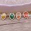 Mix Color Faceted Crystal Glass Connector Beads Water Drop shape with Pave Setting Zircon Gemstone Charm For Jewelry Making