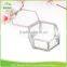Childrens Fireproof Strong Metal Family Large keepsake memory silver container , Hexagon triangle square small kids lock box