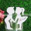 Luxury colorful laser cut paper wedding greeting card