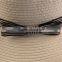 lady's elegant white boater hat paper with ribbon and bowknot