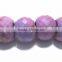 AAA Quality Copper Turquoise Faceted Handmade Big Hole Round Ball Beads