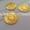 Gold plating embossed double side custom metal coin