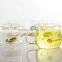 Borosilicate Glass Handblown Glass Teapot With Glass Infuser and Two Tea Cups TZ319