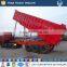 Hot sale U shape 2 axles end tipping semi trailer / rear semi dump trailers sale