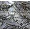 Wholesale Trendy black mesh fabric with GUN METAL embroidery beads