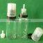 plastic e-liquid dropper bottle with tamper evident seal and shrink band