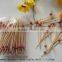 Bamboo bbq fruit skewer with color bead