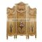 Antique Wooden Curio Floor Screens, Luxury Gold Painting Decorative Folding Screen, Classical Furniture Wood Carved Screen