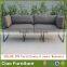 Modern sectional sofa garden furniture aluminium 3 seater sofa
