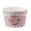 5pcs popcorn bowl set, stoneware with decal