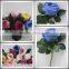 making flower silk rose artificial rose artificial royal blue rose flowers