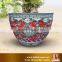 Modern design excellent quality engraved dragon hand painted ceramic pottery big vat for decoration