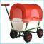 wooden baby wagon garden wooden tool cart with tent TC1812M