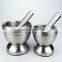 2 in 1 Manual Garlic Press Kitchen Tool Stainless Steel Spice Grinder / Mortar and Pestle Set